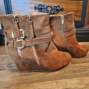 Tan ankle boots